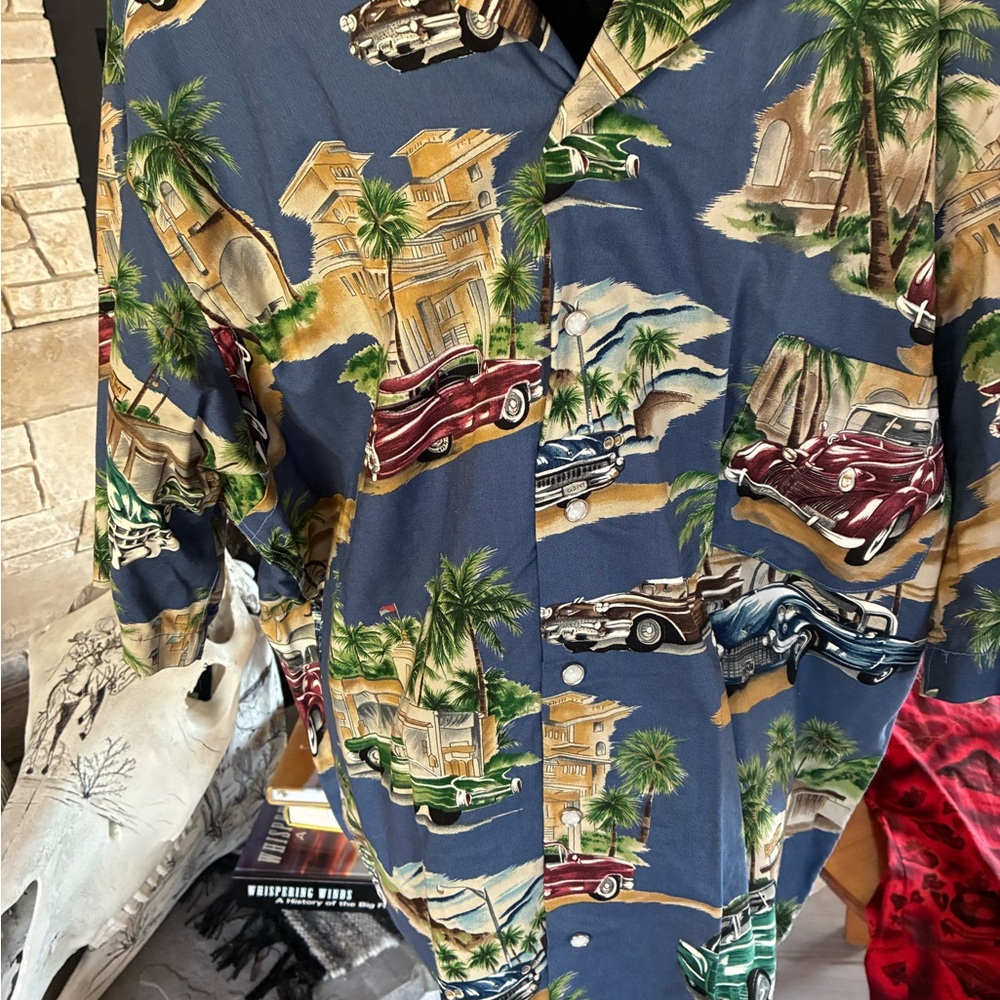 Vintage Car Print Men's Shirt